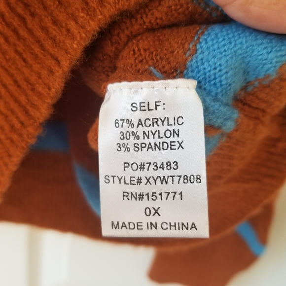 Womens Knit Colorblock Sweater - Picture 5 of 6